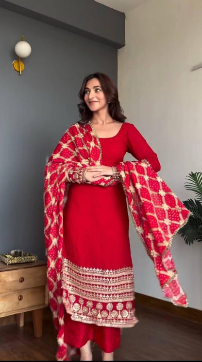 pehraavi Step into effortless charm with our exclusive 3-piece set – crafted for comfort, stitched with grace.