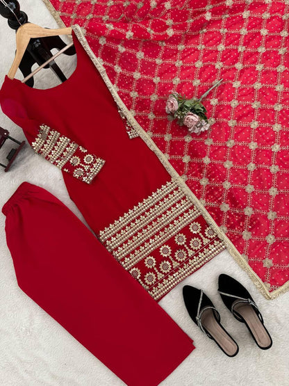 pehraavi Step into effortless charm with our exclusive 3-piece set – crafted for comfort, stitched with grace.