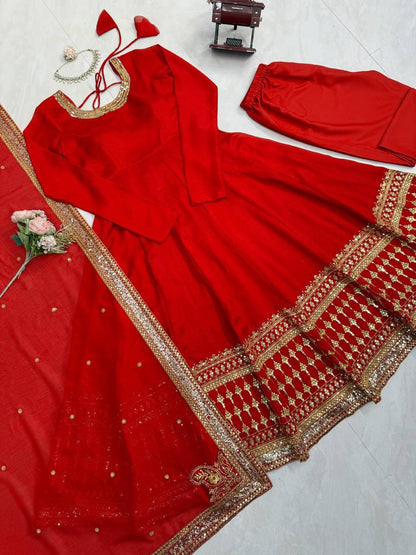 Pehraavii Step into effortless charm with our exclusive 3-piece set – crafted for comfort, stitched with grace