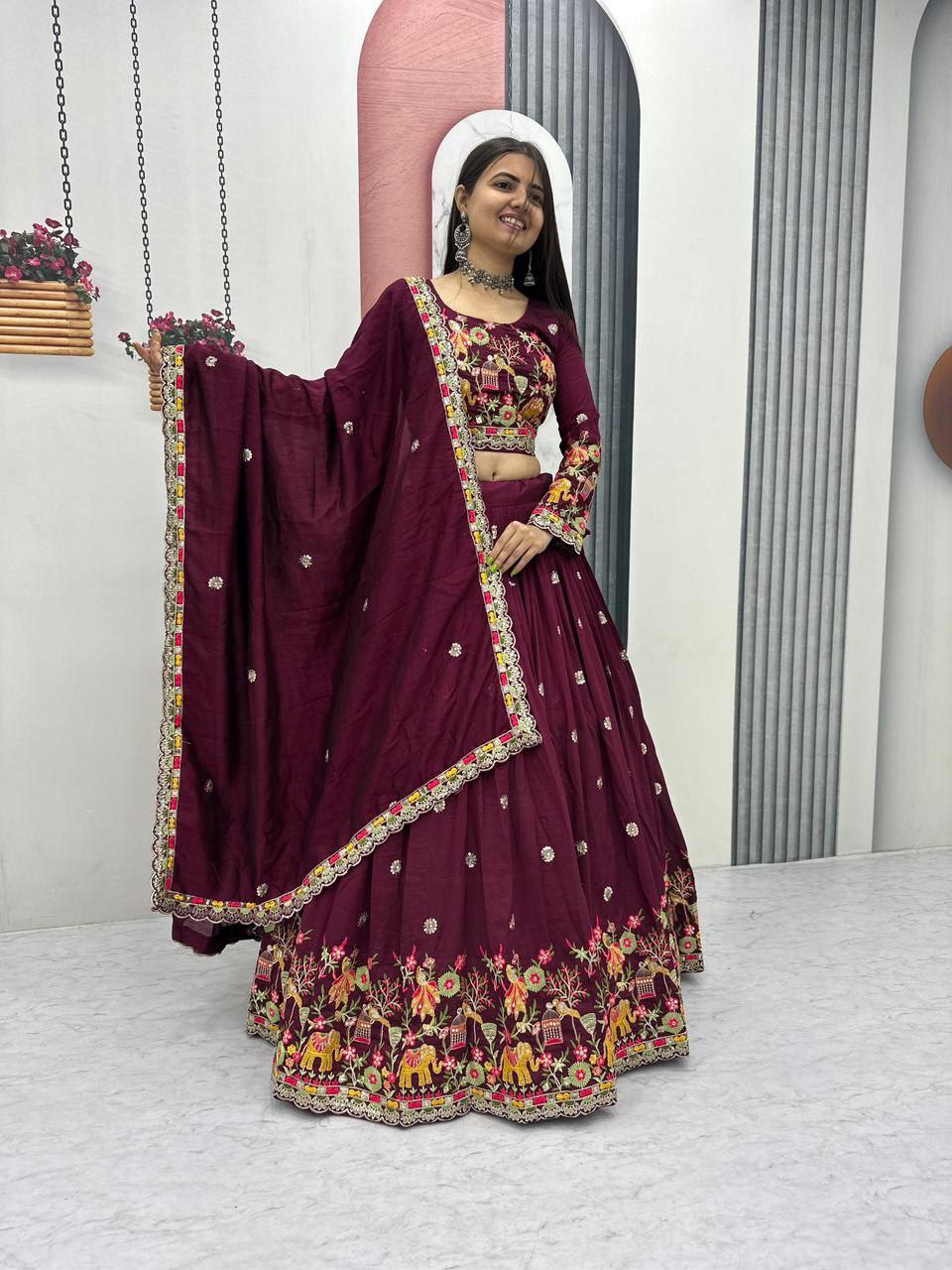 Pehraavi New Festival Lehenga Choli Dupatta set