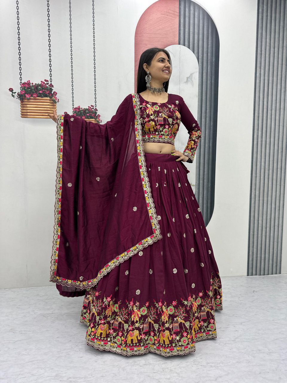 Pehraavi New Festival Lehenga Choli Dupatta set