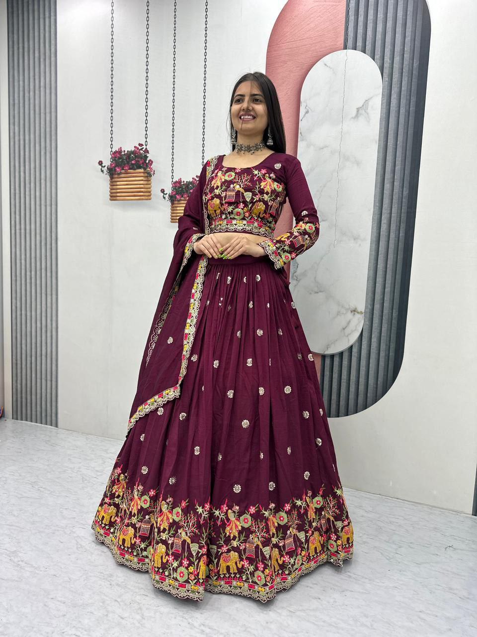 Pehraavi New Festival Lehenga Choli Dupatta set