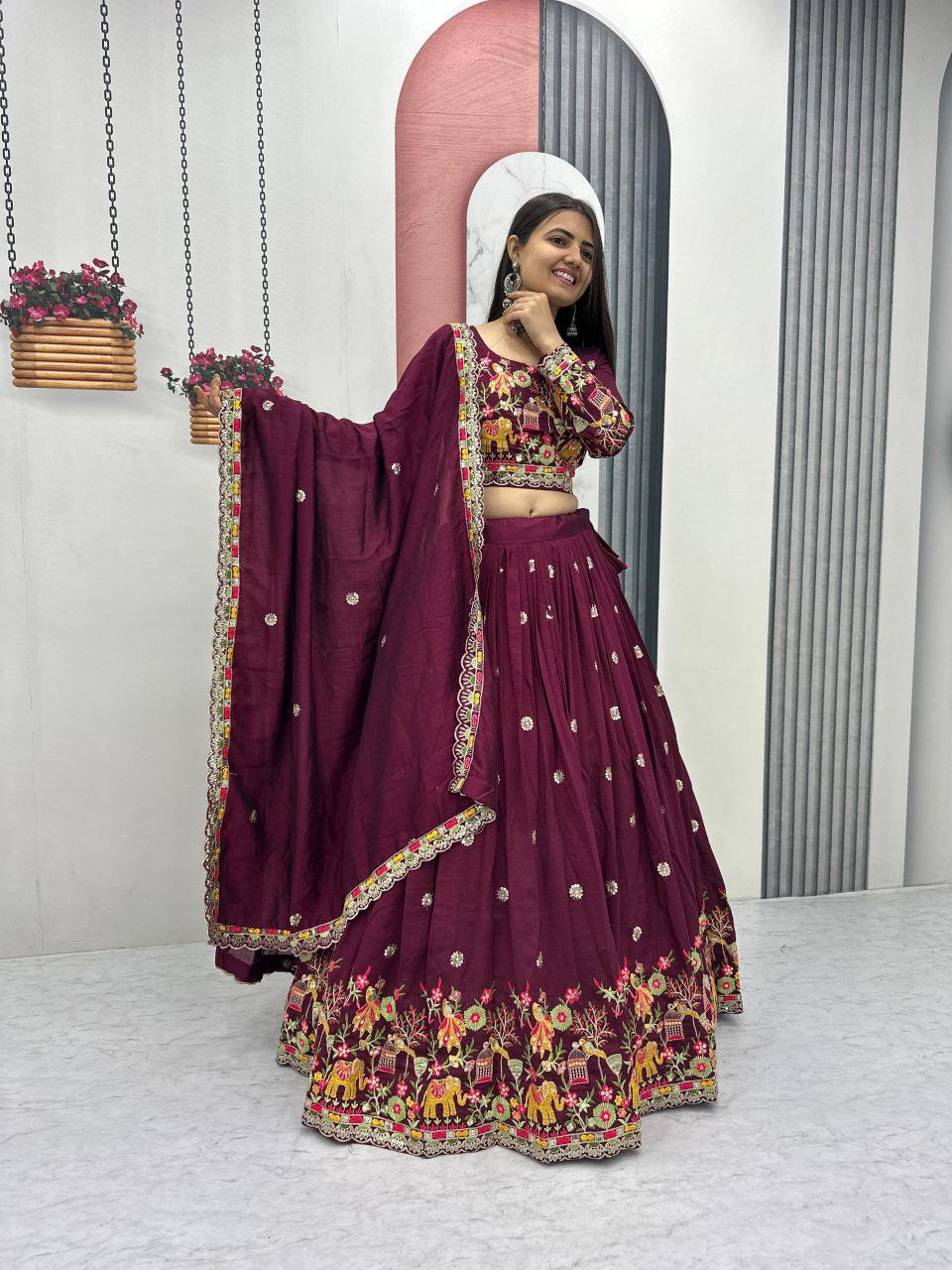 Pehraavi New Festival Lehenga Choli Dupatta set